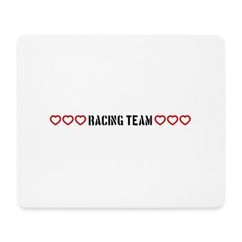 Racing Team heart - Mouse Pad (horizontal) - white - Front