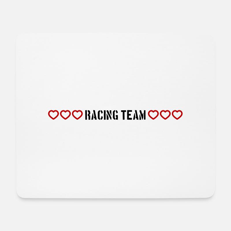 Racing Team herzchen - Mousepad (Querformat) - Weiß