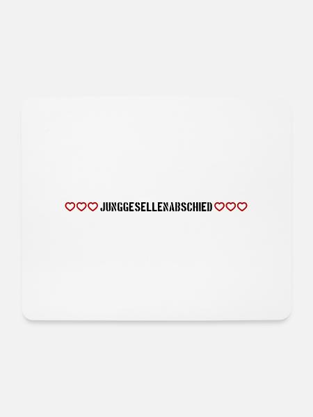 Junggesellenabschied herzchen - Mousepad (Querformat) - Weiß
