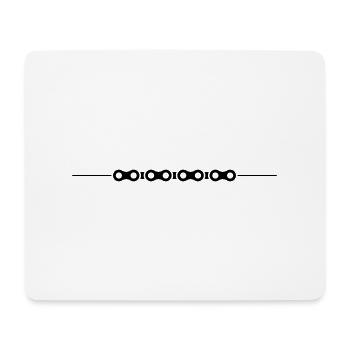 Fahrrad Kette linie - Mousepad (Querformat) - Weiß - Vorne