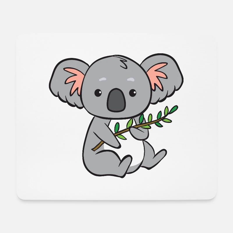 Koala - mit Ast - Mousepad (Querformat) - Weiß