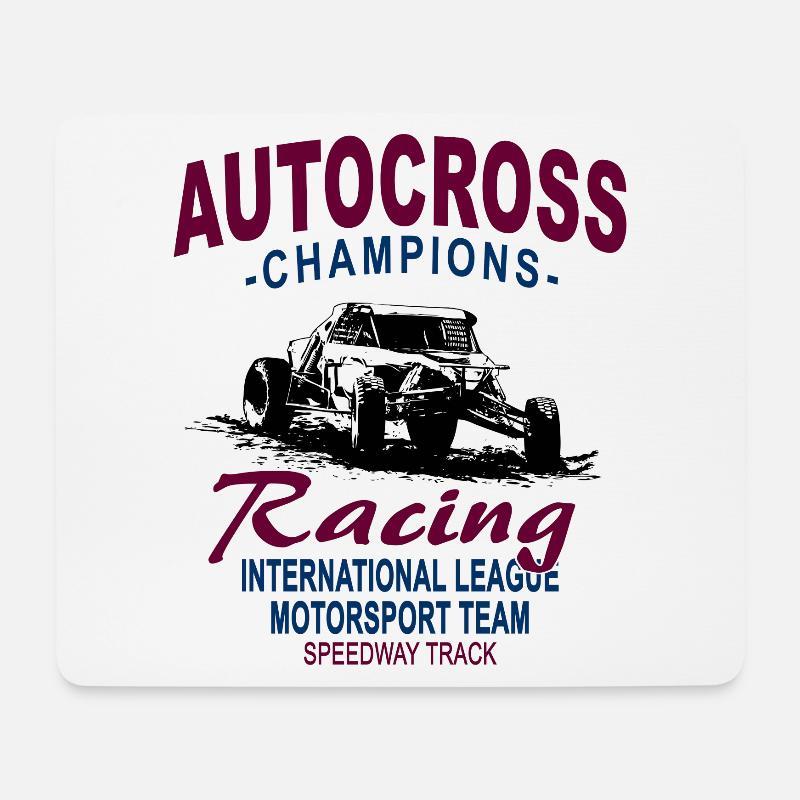 Autocross - Buggy - 4x4 - Offroad - Mousepad (Querformat) - Weiß