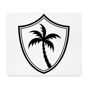 palme symbol silhouette icon wappen - Mousepad (Querformat) - Weiß - Vorne