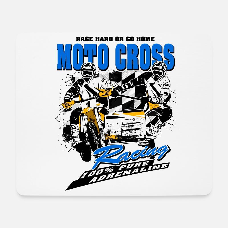 Sidecarcross - Seitenwagen Moto Cross - Mousepad (Querformat) - Weiß