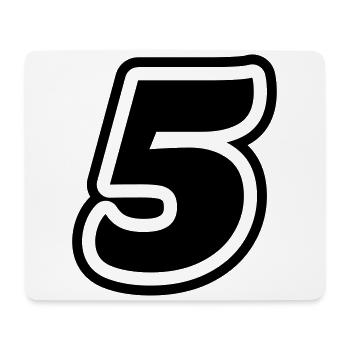 5 Symbole numérique - Tapis de souris (format paysage) - blanc - Devant