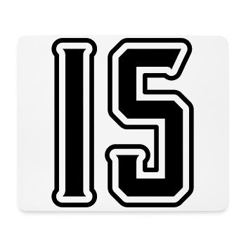 Symbole de 15 chiffres - Tapis de souris (format paysage) - blanc - Devant