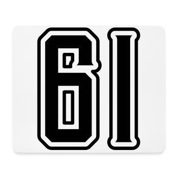 Symbole numérique 61 - Tapis de souris (format paysage) - blanc - Devant