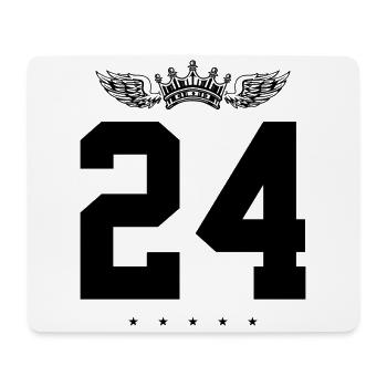 24 Number crown - Mouse Pad (horizontal) - white - Front