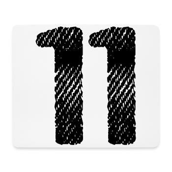 11 number jersey - Mouse Pad (horizontal) - white - Front