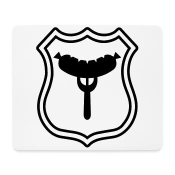 Armoiries de la fourchette à saucisse - Tapis de souris (format paysage) - blanc - Devant