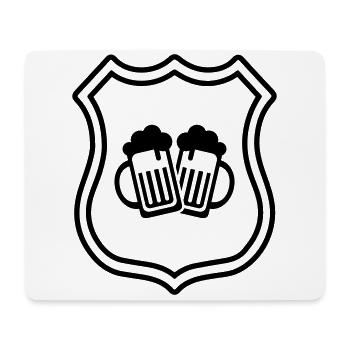 Bierglas Wappen - Mousepad (Querformat) - Weiß - Vorne