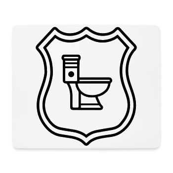WC Toilet Coat of Arms - Mouse Pad (horizontal) - white - Front