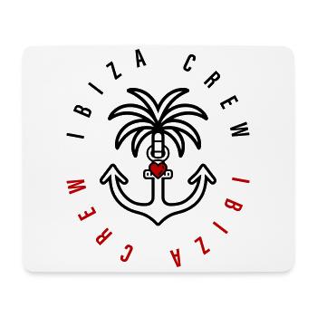 Ibiza Crew Anchor Palm Tree Heart - Mouse Pad (horizontal) - white - Front