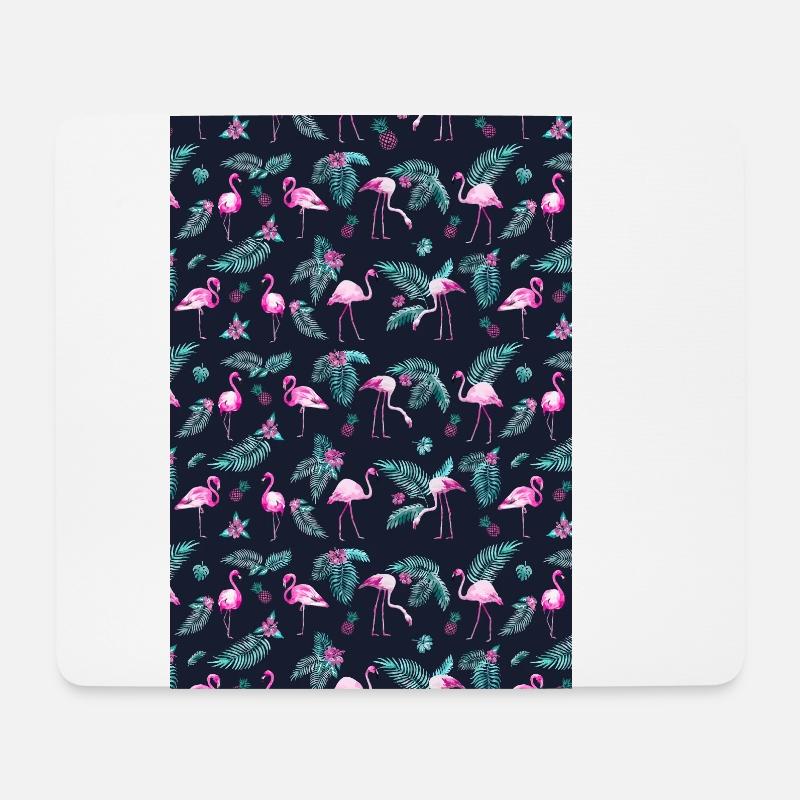 TROPSCHE FLAMINGOS IN WASSERFARBEN BY SUBGIRL - Mousepad (Querformat) - Weiß