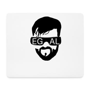EGAL! Ihm ist einfach alles Egal steuern - Mousepad (Querformat) - Weiß - Vorne