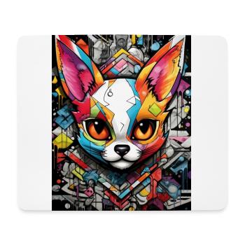 [MB] The alluring gaze of the fox - Mouse Pad (horizontal) - white - Front