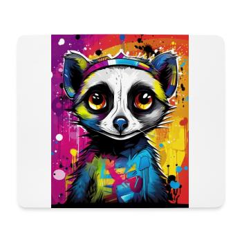 [MB] Verliebtes Erdmännchen: Farbenfrohe Zuneigung - Mousepad (Querformat) - Weiß - Vorne