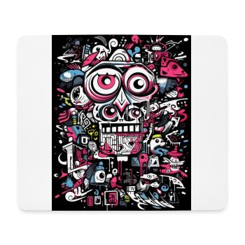 [MB] Fantasievoller Affenblick - Mousepad (Querformat) - Weiß - Vorne