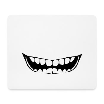 Concevoir des dents «bouche qui rit» - Tapis de souris (format paysage) - blanc - Devant