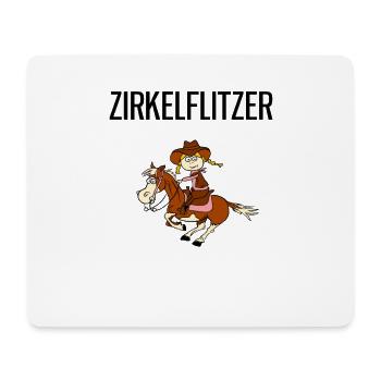 Zirkelflitzer Reining Reiten Westernreiten - Mousepad (Querformat) - Weiß - Vorne