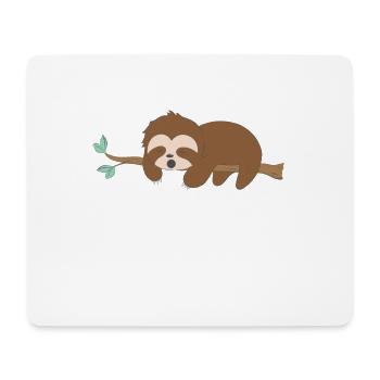 Drôle de paresseux T-shirt Sloth est fatigué zZz - Tapis de souris (format paysage) - blanc - Devant