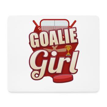 Girls' Hockey Goalie Girl Hockey Enthusiast - Mouse Pad (horizontal) - white - Front
