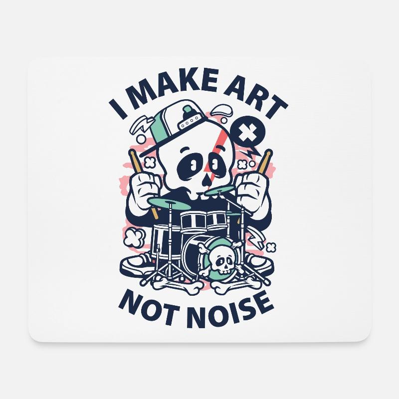 Schlagzeuger Schlagzeug Drum Drums - Mousepad (Querformat) - Weiß
