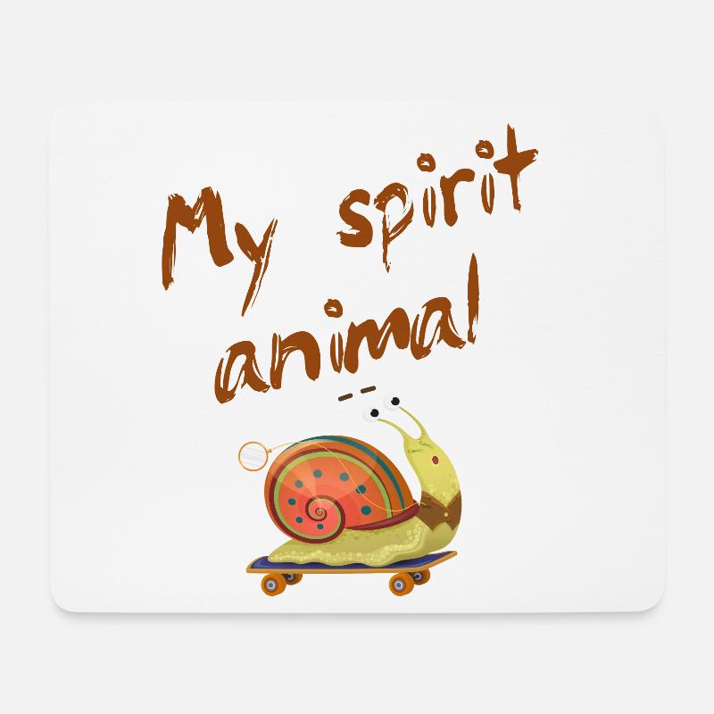 Schnecke - Mousepad (Querformat) - Weiß