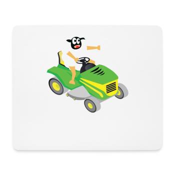Schaf Rasenmäher Geschenkidee - Mousepad (Querformat) - Weiß - Vorne