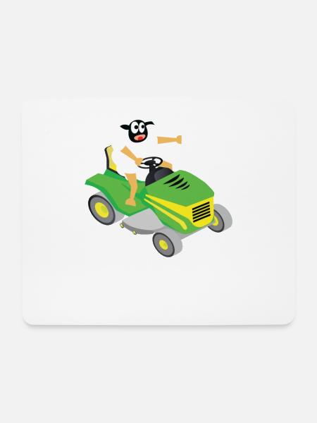 Schaf Rasenmäher Geschenkidee - Mousepad (Querformat) - Weiß