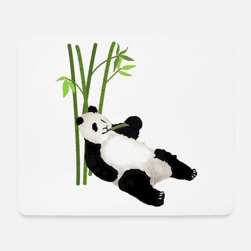 Panda, Pandabär - Mousepad (Querformat) - Weiß