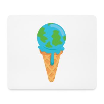 Faire fondre la terre de glace - Tapis de souris (format paysage) - blanc - Devant