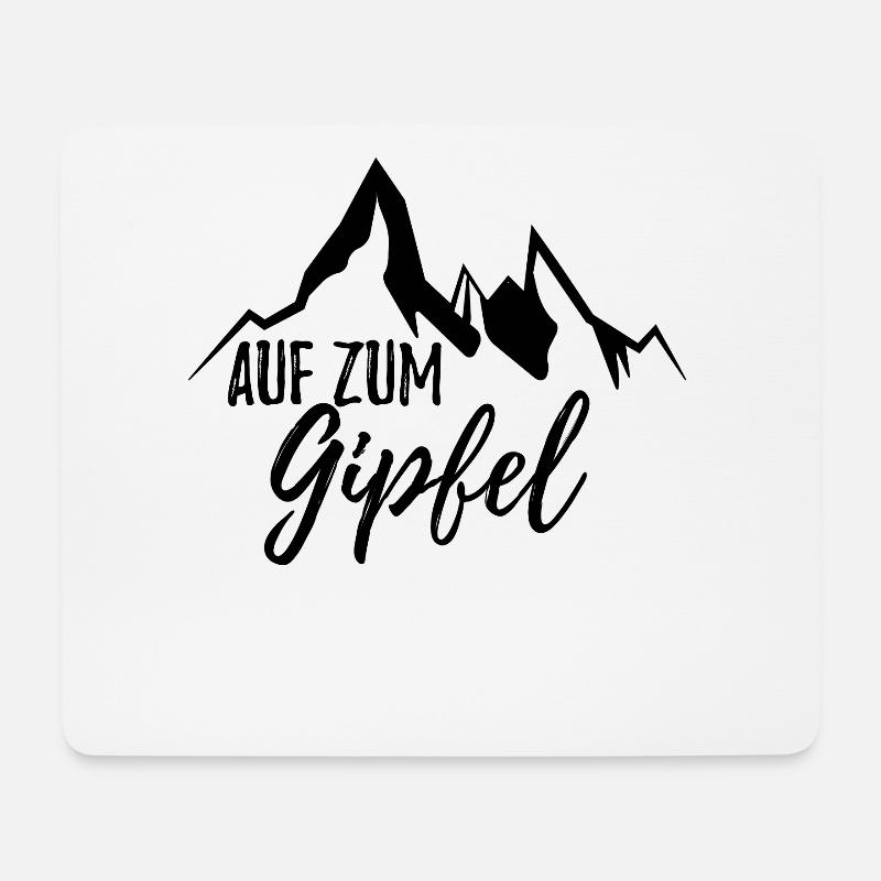 Berge Wandern Bergsteigen Gebirge - Mousepad (Querformat) - Weiß