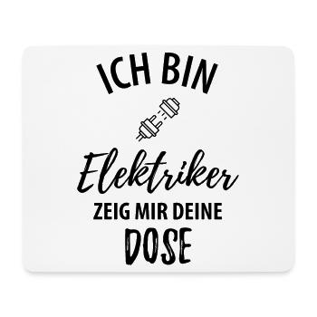 Ich bin Elektriker zeig mir deine Dose - Mousepad (Querformat) - Weiß - Vorne