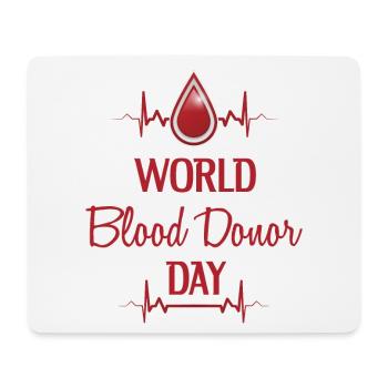 Blood Donor Gift World Blood Donor Day - Mouse Pad (horizontal) - white - Front