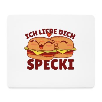 Hamburger Ich liebe dich Specki - Mousepad (Querformat) - Weiß - Vorne