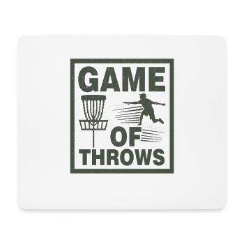 Disc Golf Gifts Game of Throws Disc Golfer Cadeau - Tapis de souris (format paysage) - blanc - Devant