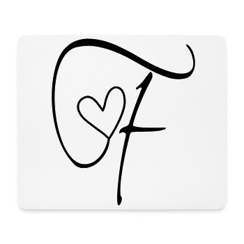 Buchstabe F Buchstabe-F Kalligrafie - Mousepad (Querformat) - Weiß - Vorne