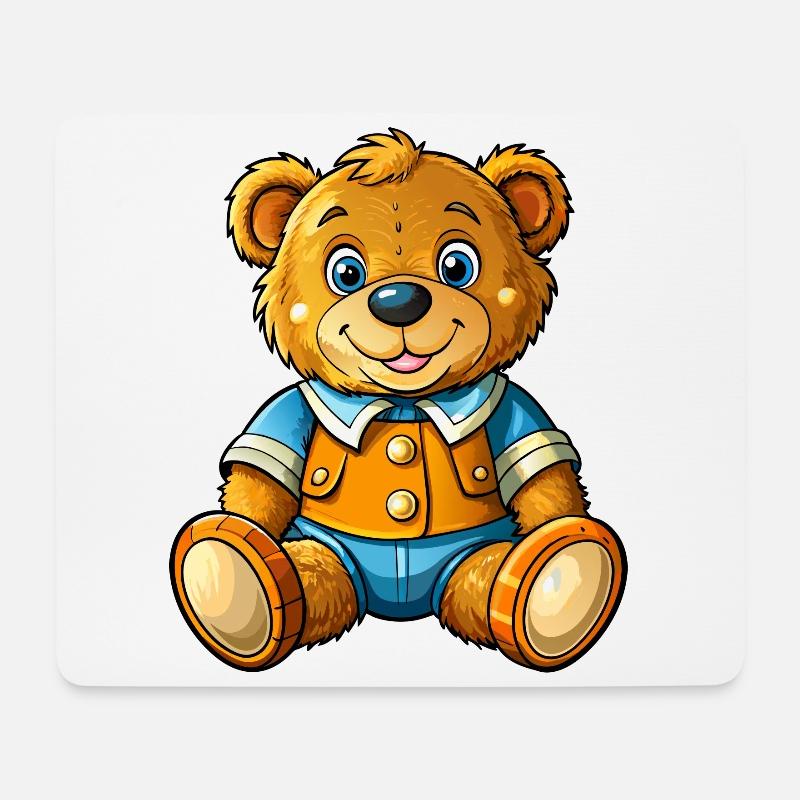 Süßer Teddy - Mousepad (Querformat) - Weiß
