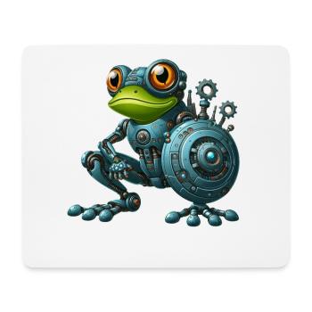 Cyborg Frosch Kröte Unke Roboter Mech Design - Mousepad (Querformat) - Weiß - Vorne