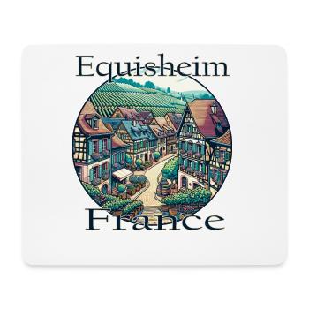 France, Eguisheim, Vieille ville, Montagnes, Paysage - Tapis de souris (format paysage) - blanc - Devant