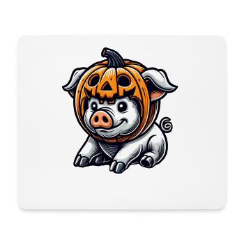 Cute Halloween Pig Pumpkin Cartoon - Mouse Pad (horizontal) - white - Front