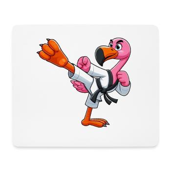 Flamingo Karate Black Belt Martial Arts - Mouse Pad (horizontal) - white - Front