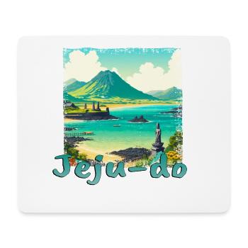 Jeju Insel Korea Sommer Urlaub Strand Grunge - Mousepad (Querformat) - Weiß - Vorne