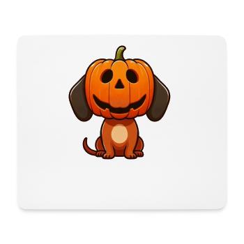 Süßer Dackel Hund Kürbis Halloween Cartoon - Mousepad (Querformat) - Weiß - Vorne