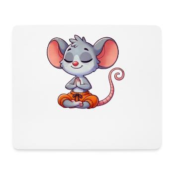 Mouse Yoga Meditation Relaxation Relax Exercise - Mouse Pad (horizontal) - white - Front
