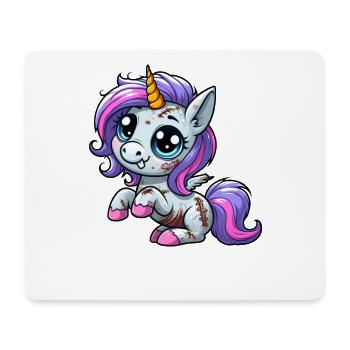 Halloween Einhorn Zombie Gruseliges Fantasy - Mousepad (Querformat) - Weiß - Vorne