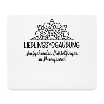 Aufgehender Mittelfinger im Morgenrot Yoga Mandala - Mousepad (Querformat) - Weiß - Vorne
