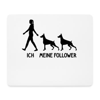 Ich Meine Follower Dobermann Hund Hunde Züchter - Mousepad (Querformat) - Weiß - Vorne