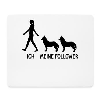 Ich Meine Follower Husky Hunde Züchter Hund - Mousepad (Querformat) - Weiß - Vorne